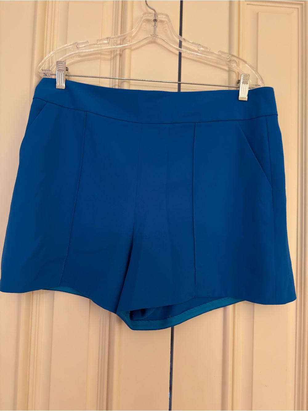 Alice + Olivia Electric Blue Tailored High-Rise Shorts